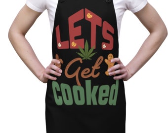 Retro Anyone Can Cook Apron, Let Him Cook Clothing Cover, Thanksgiving Let's Cook Shirt, Funky Manly Cooking Apron for Dad, Gift for Baker