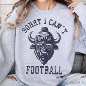 Buffalo Football Sweatshirt, Maskottchen Kostüm, Spieltag Rundhalsausschnitt, Sportliebhaber Geschenk, Paare Matching, Sport Match Jersey