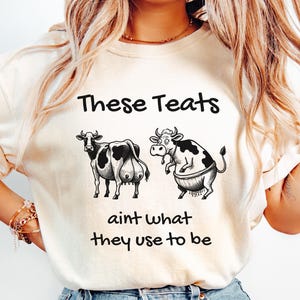 Cow Shirt Adult Humor Comfort Colors® Tshirt, Funny Mom Shirt, Gift for Mothers Day, Western Aesthetic Farm Animal Tee, Breastfeeding Gift