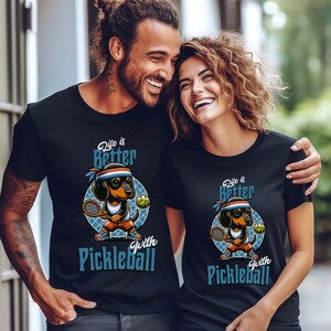 Funny Dachshund Pickleball Shirt
