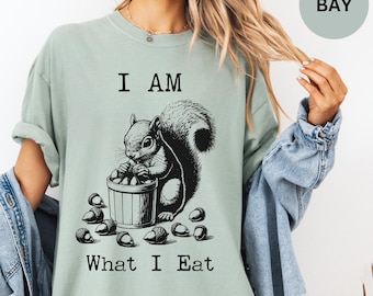 Squirrel Shirt Vintage Aesthetic, Funny Animal Meme T Shirt Comfort Colors®, Sarcastic Gift for Wife or Girlfriend, Nature Lover Graphic Tee