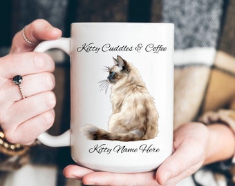 Custom Cat Mom Mug, Personalized Cat Coffee Mug, Siamese Cat, Persian Cat, Bobcat Cup, Birman Cat, Cat Dad Custom Mug, Gift for Kitten Lover