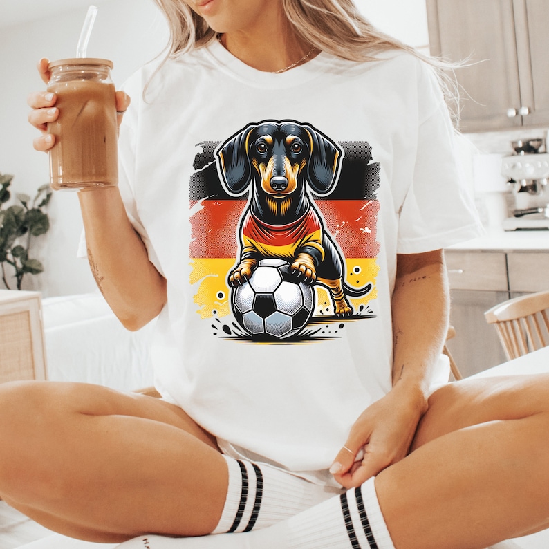 Distressed Soccer Sausage Dog Shirt