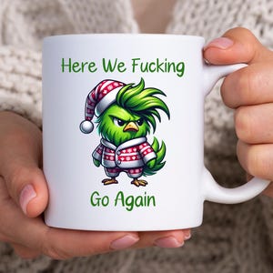 Mug de Noël drôle de poulet, tasse à café de poulet vert, cadeau mignon de mari, tasse sarcastique d'animaux de ferme, cadeau de grand-père, tasse de thé de Noël moche