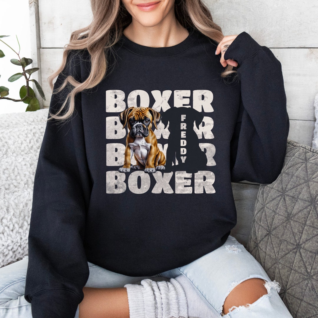 Personalized Vintage Boxer Dog Gifts, Custom Boxer Sweater for Boxer