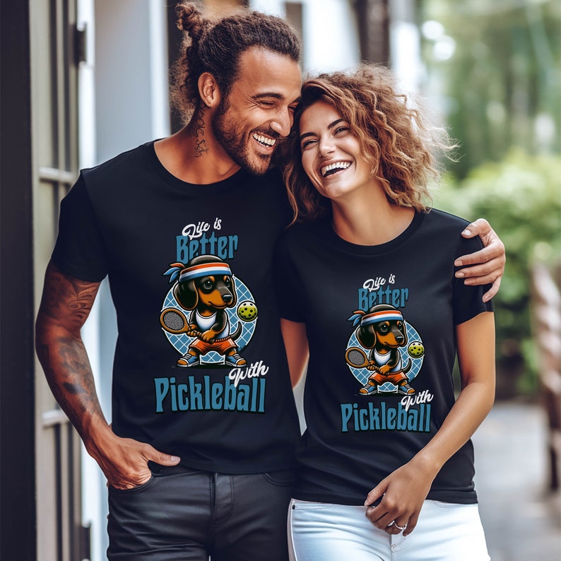Funny Dachshund Pickleball Shirt