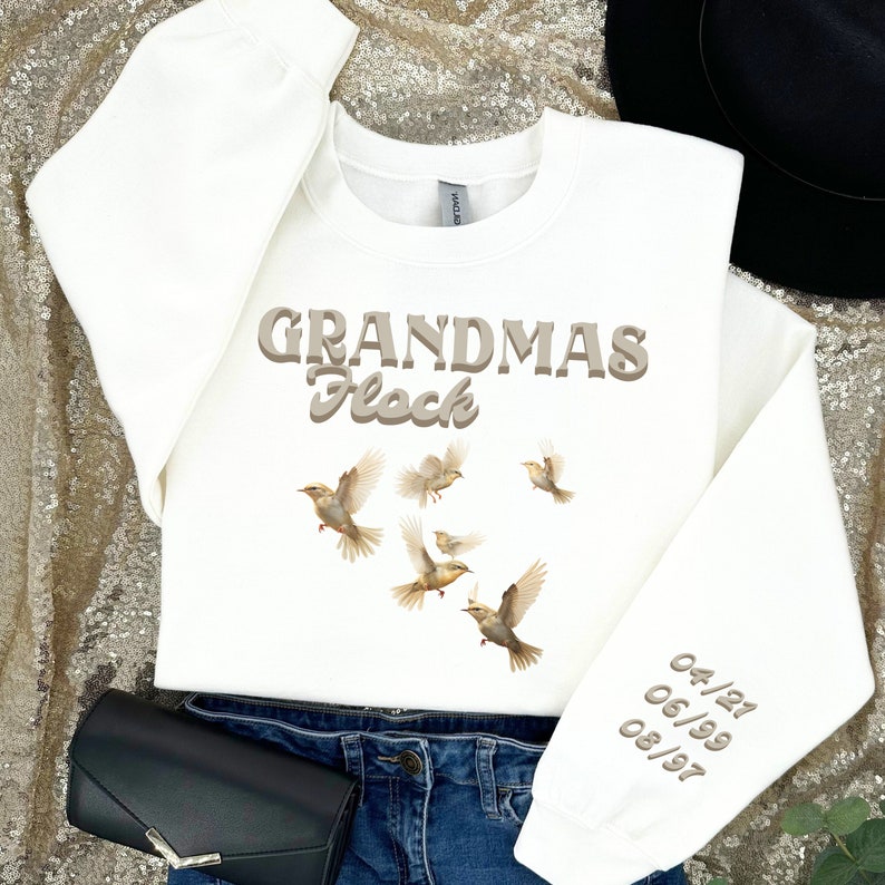 Personalized Grandma Sweater With Custom Sleeve Design, Great Grandma