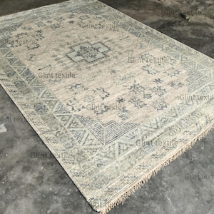 9x12 Vintage |  Hand Knotts Rug | Woolen Rug | 8x10 Rug | 10x14 Rug | 12x15 Rug | 10x13 Rug | Tribal Style | Bed. Living Room | Oushak Rug