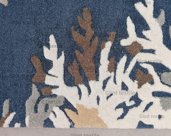 Alfombra azul de 12x15 / Alfombra de lana floral / Alfombra de 7x10 / Alfombra de salón de 5x8 / Alfombra de dormitorio de 8x10 / Alfombra de comedor / Alfombra de área de 10x14 / Alfombra de 9x12 / Alfombra de 6x9 / Alfombra de 7x9