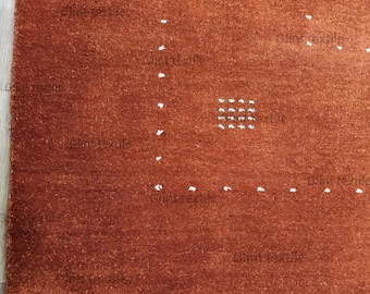 Rust Color Wool Area Rug Gabbeh Rug 8x10 Rug Living Room Bedroom Rug 5x7 6x9 7x10 8x10 9x12 10x14 12x15 Hall Rug Custom Rug Runner