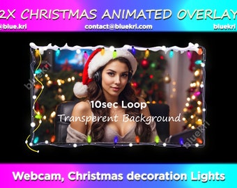 Animated Christmas Lights Webcam Overlay | Holiday Twitch Stream (Digital)