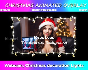 Animated Christmas Webcam Overlay | Cozy Holiday Stream Frame