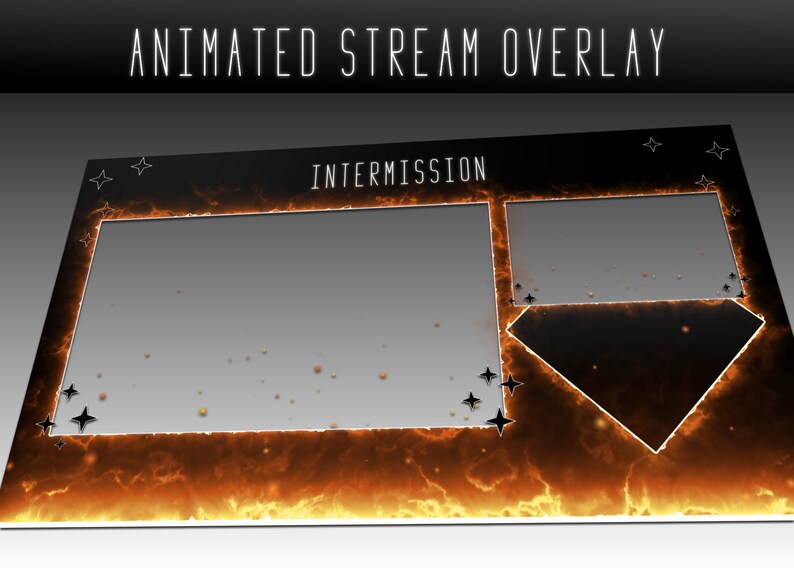 Fire Gaming Twitch Overlay Animated | Inferno Stream Package for OBS ...