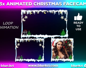 Animated Christmas Lights Twitch Webcam Overlay | Holiday Stream Frame