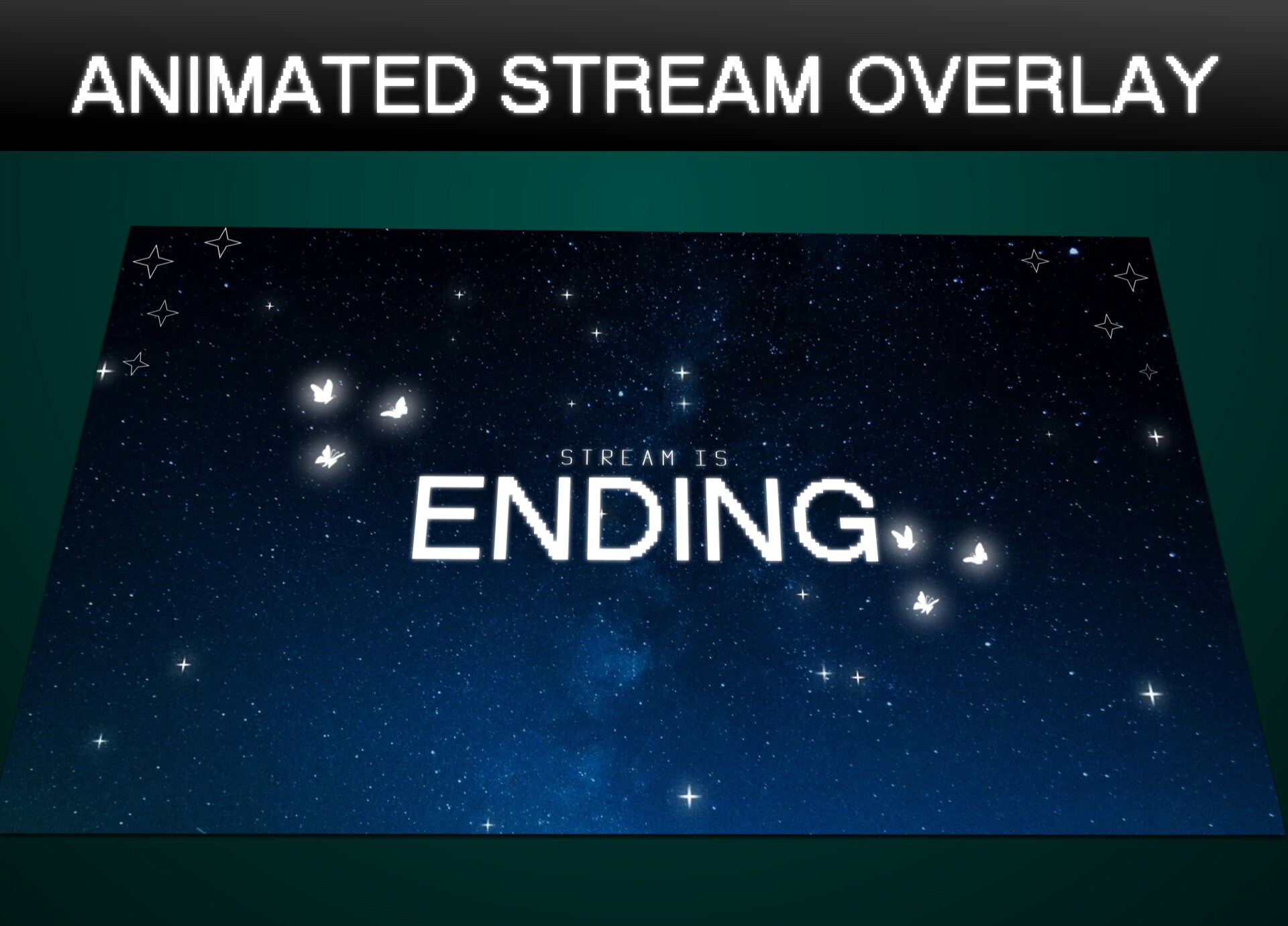 Animated Neon Stream Overlay | Space Twitch Pack - Etsy