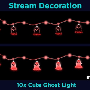 10x Animated Halloween Lights, Halloween Stream Decoration, Halloween Overlay Twitch, Spooky Twinkle Lights, Vtuber Assets, Animated Overlay