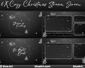 Cozy Christmas Twitch Stream Screens | Animated Festive Overlays (Digital Download)