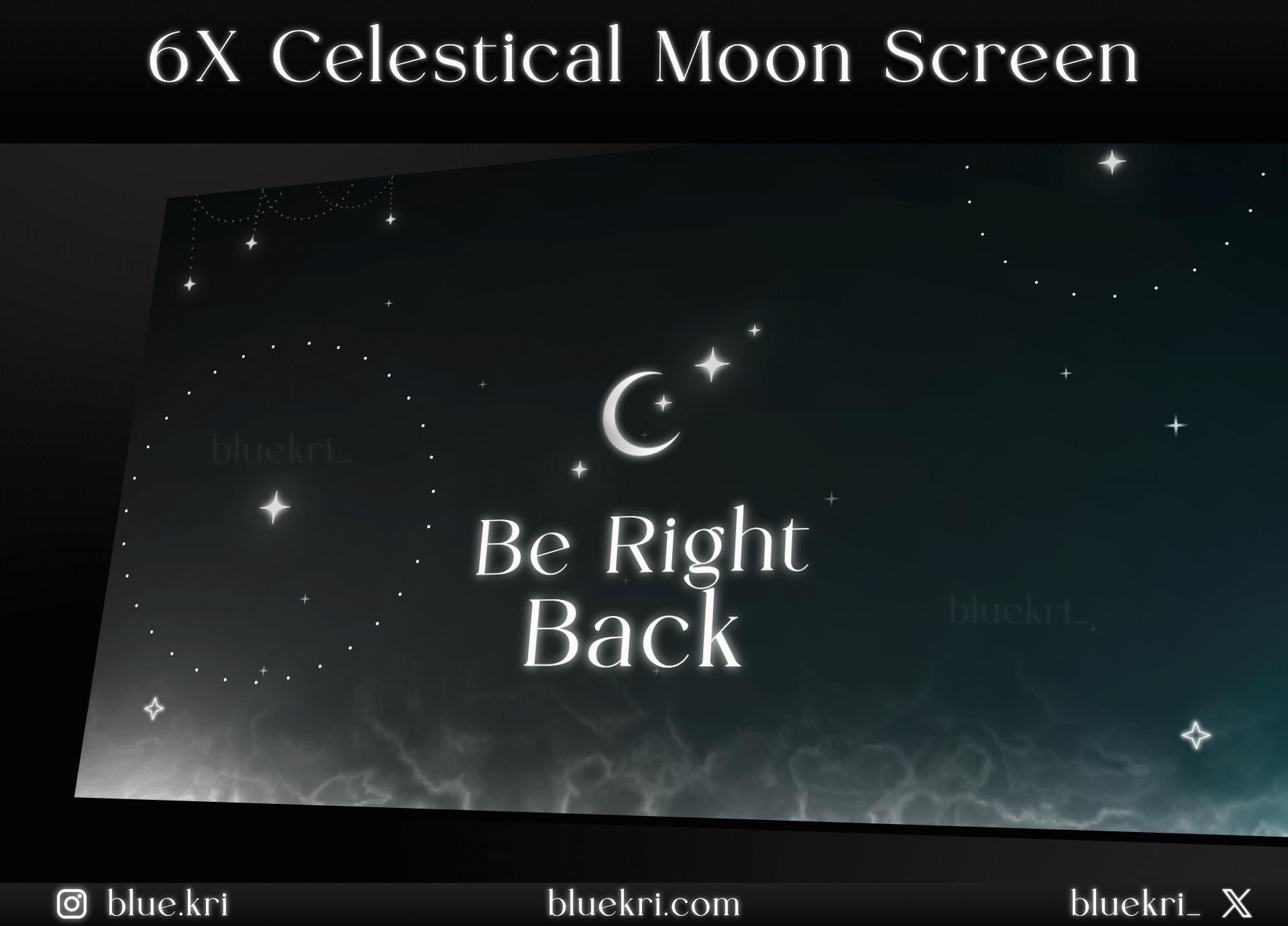 Shamoon Screen Celestial Moon Stream Screens – Animated Twitch Overlay (6x) - Etsy