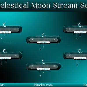 Celestial Moon ALert Paket: Elegante Stream Alarme für Ihren Kanal | minimal | Luftschlangen | Zucken | Stream Overlay | Benachrichtigungen