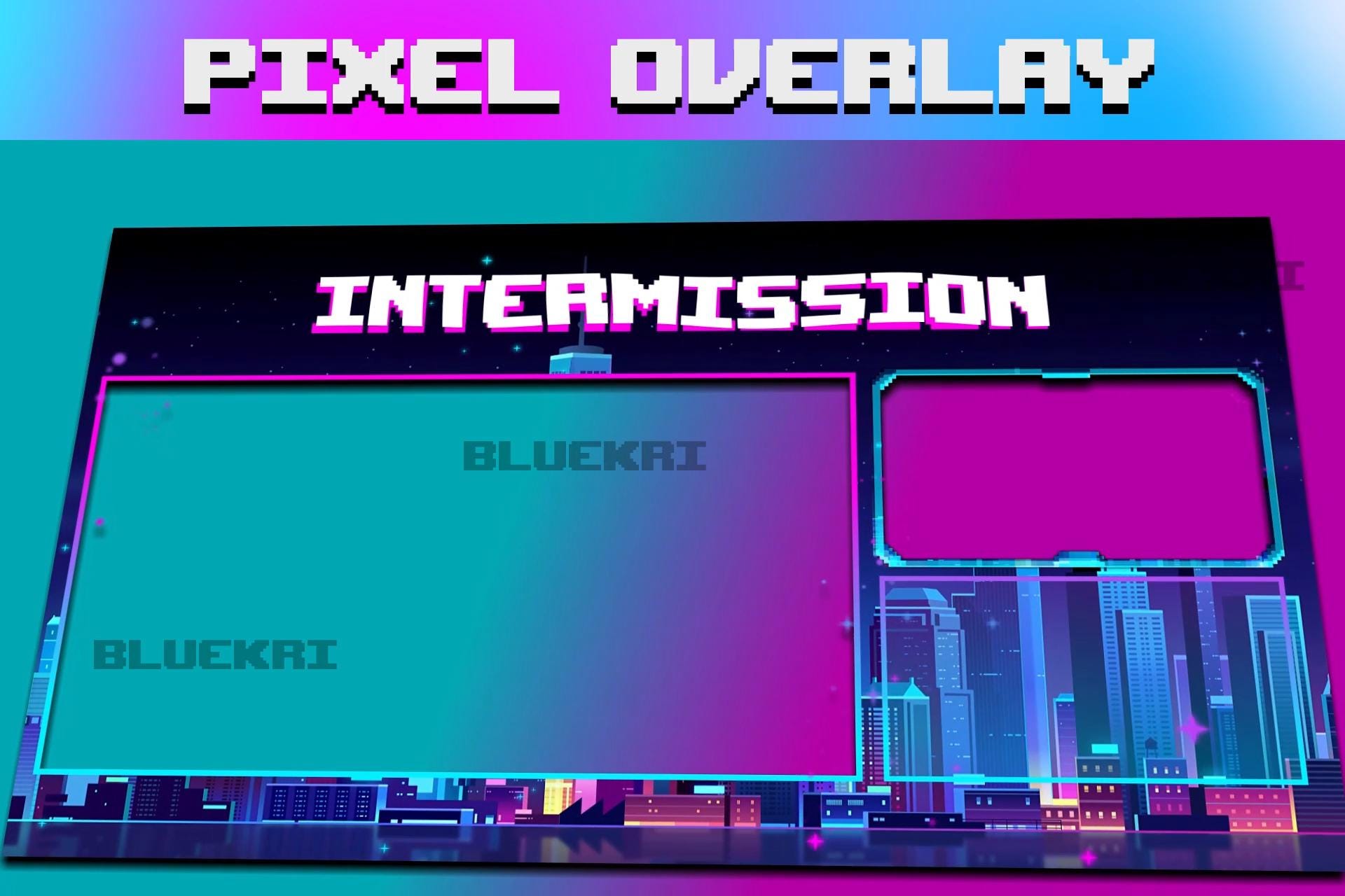 Retro Pixel Art Animated Stream Overlay Pack | 8-bit Twitch OBS ...
