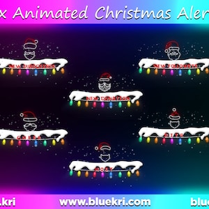 6x Animated Christmas Twitch Alert/ Xmas Lofi Overlay / Twitch Holiday / Santa /  Christmas/ Subscriber Donation, Follow, Graphic