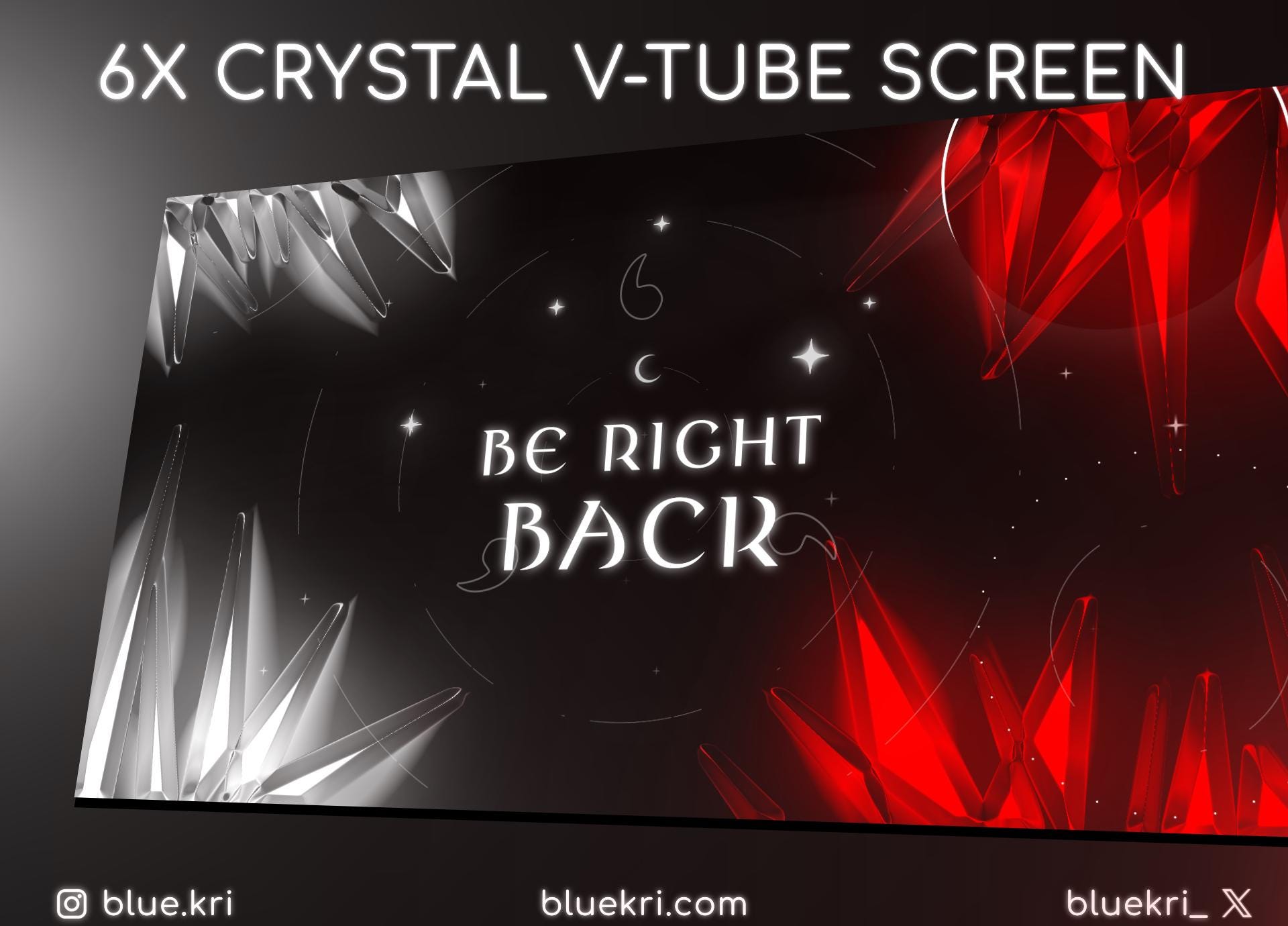 Click Crystal Loading Screen Crystal V-tube Screens – Animated Twitch Screens Pack | Twitch Animated ...