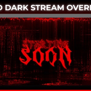 Red Stream Drawing Red Dark Animated Stream Overlay Package | Twitch, Youtube, Kick ...