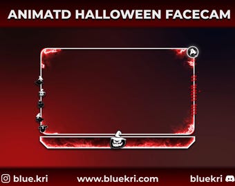不気味なアニメーションのハロウィンウェブカメラオーバーレイ – TwitchとYouTubeのフェイスカム
