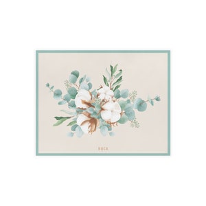 Aqua Flora Collection Select Design 30 Piece Set bulk Blank Notecard & Envelope Pack image 1