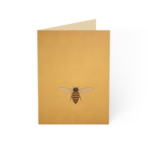 Blanko Grußkarte (Wort im Bienenstock) | Geburtstag, Danke, Glückwünsche | 10 Stück Set (Bulk)