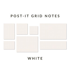 Post-it® Sticky Notes | 1/4&quot; Grid (White) | Multiple Sizes