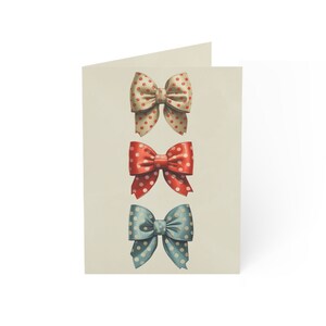 Blanko Grußkarte (Polkadot Bögen) | Geburtstag, Danke, Glückwünsche | 10 Stück Set (Bulk)
