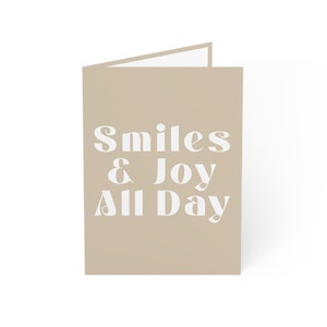 Blanko Grußkarte (Smiles & Joy) | Miss You, Danke, Herzlichen Glückwunsch, zu jedem Anlass | 10 Stück Set (Bulk)