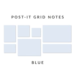 Notas adhesivas Post-it® / Cuadrícula de 1/4" (azul) / Varios tamaños