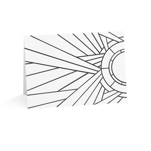 Pack de cartes de vœux Color Me (Sunray) | Toute occasion, anniversaire, remerciement, invitation | Ensemble de 10 pièces de style livre de coloriage (en vrac)