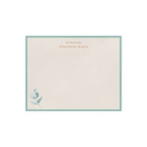 Aqua Flora Collection Select Design 30 Piece Set bulk Blank Notecard & Envelope Pack image 2