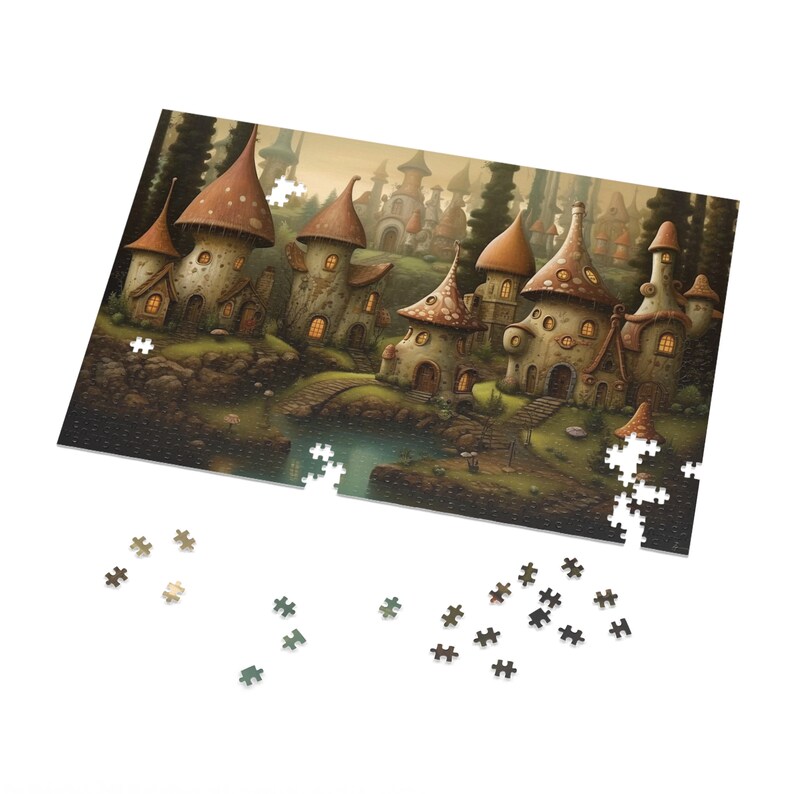 Jigsaw Puzzle | Forest Village | 1000 Piece - Etsy
