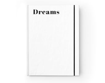 Dreams, Ideas, Notes, Goals (DING) | Hardcover Notebook Journal | Ruled Line or Blank Pages | Neutral Collection (Snow)