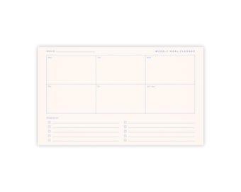 Post-it® Sticky Note Pads - Weekly Meal Planner + Shopping List (10" x 6") (White)