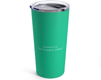 Custom 20oz Insulated Tumbler | Property of [name] | Matching Set Item | Hushed Brights Collection (Caribbean) | Stainless Steel