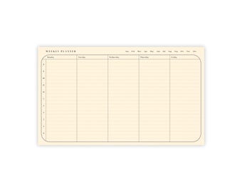 Post-it® Sticky Note Pads | 5 Tage Wochenplaner (26 cm x 15 cm | Stundensatz | Kollektion Chelchel (Classic)