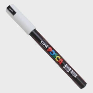 White Uni Posca Marker Pen Medium Bullet Tip PC-3M Water-Based Acrylic Paint Pen for Art Crafts Customisation & DIY Projects