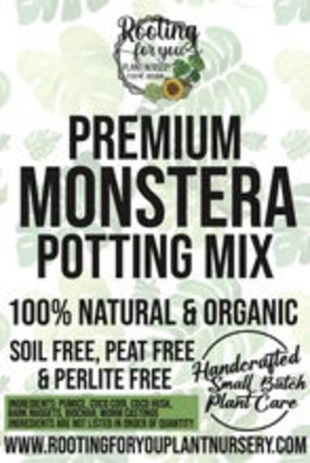 MONSTERA Premium Soil Less Potting Mix Oregon Licensed Nursery - Etsy
