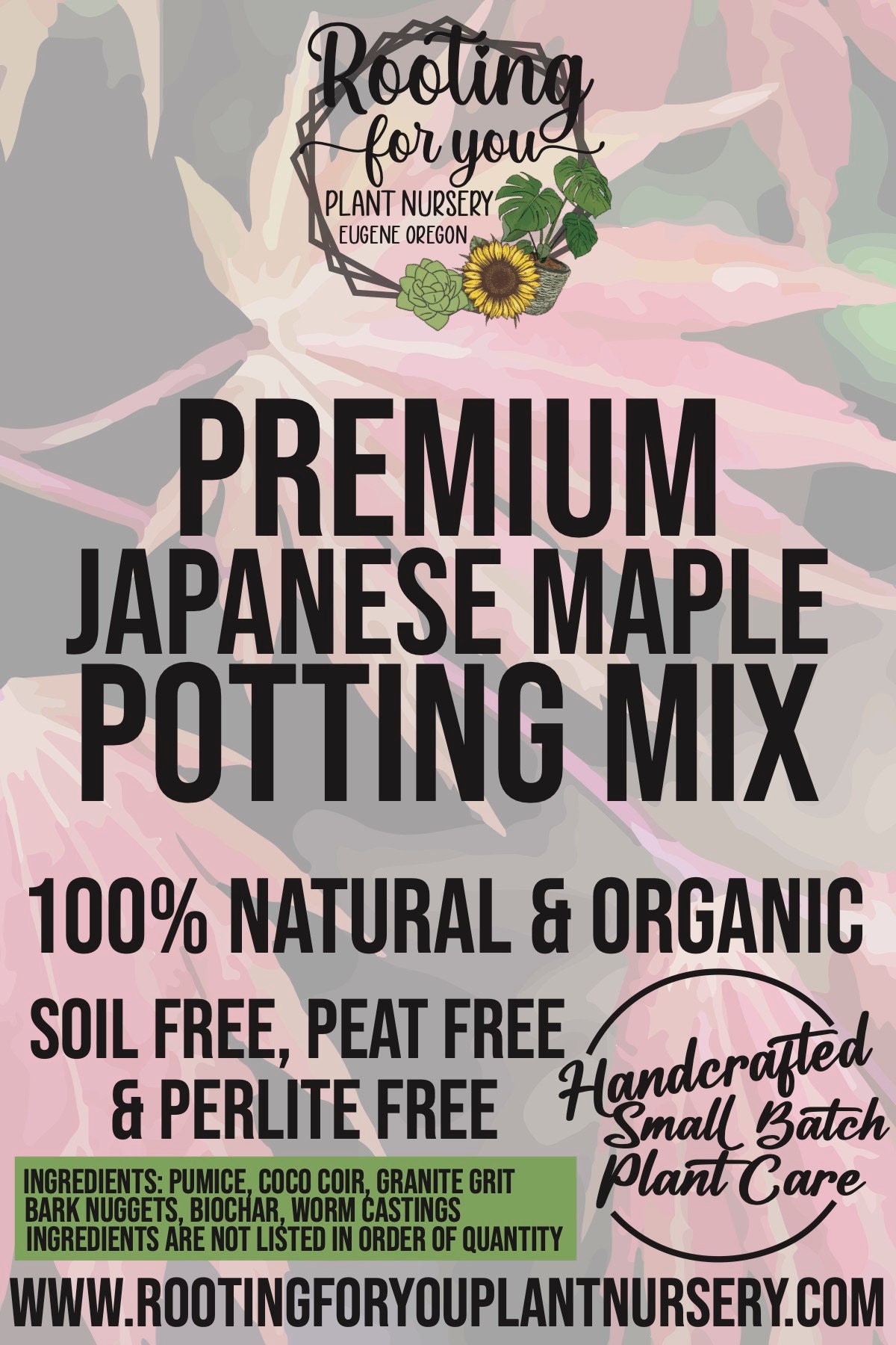 JAPANESE MAPLE Premium Soil Less Potting Mix Oregon Licensed Nursery