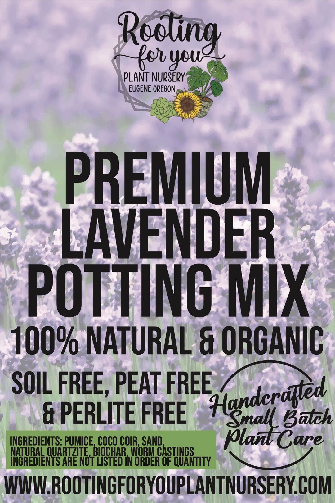 LAVENDER Premium Soil Less Potting Mix Oregon Licensed Nursery Etsy