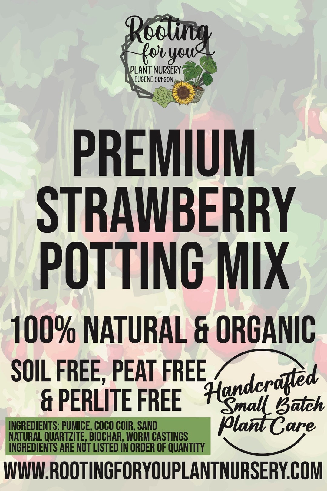 STRAWBERRY Premium Soil Less Potting Mix Oregon Licensed Nursery