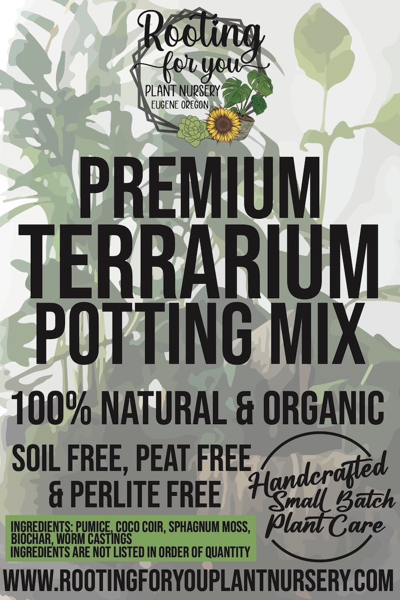 TERRARIUM Premium Soil Less Potting Mix Oregon Licensed Nursery - - Etsy