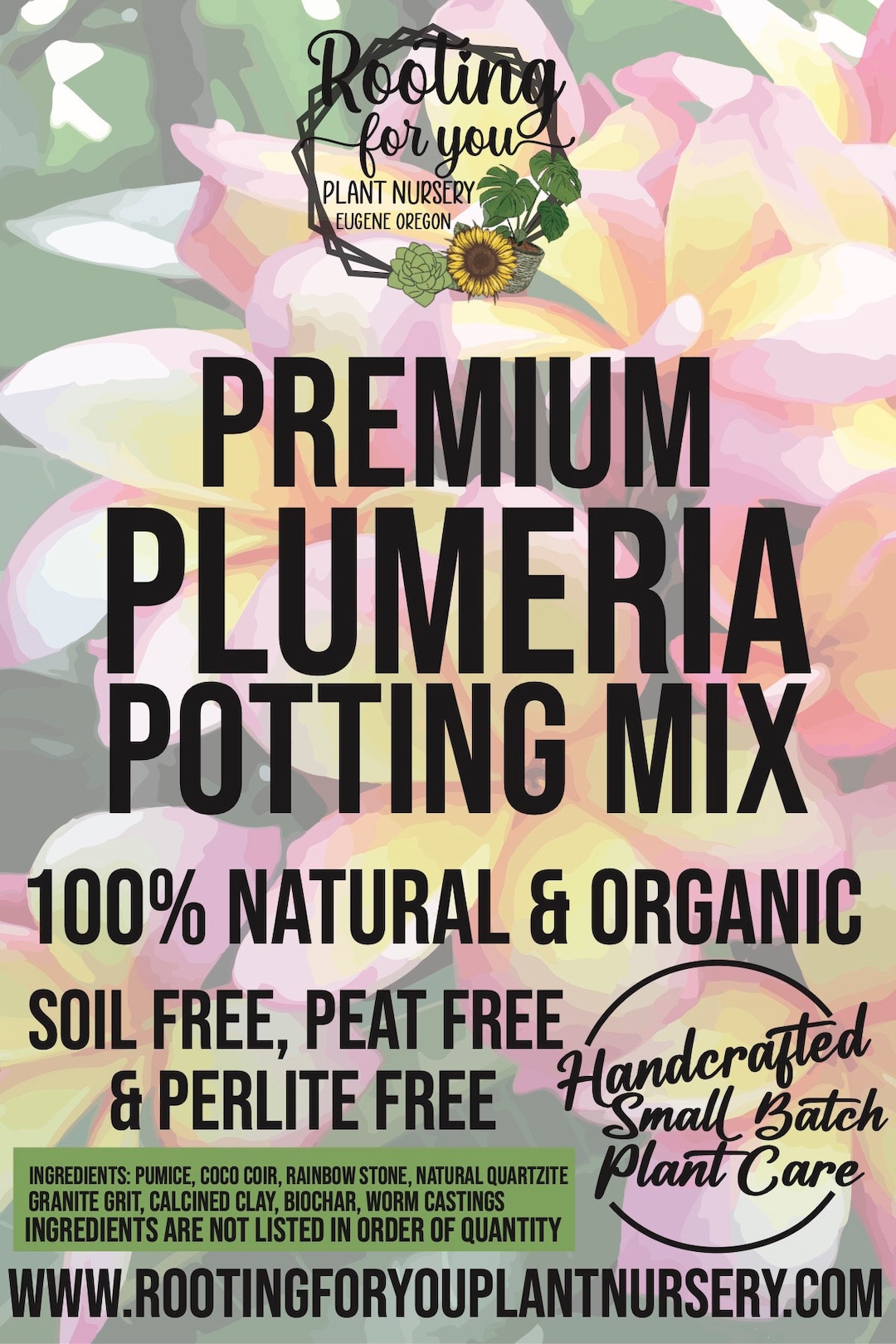PLUMERIA Premium Soil Less Potting Mix Oregon Licensed Nursery