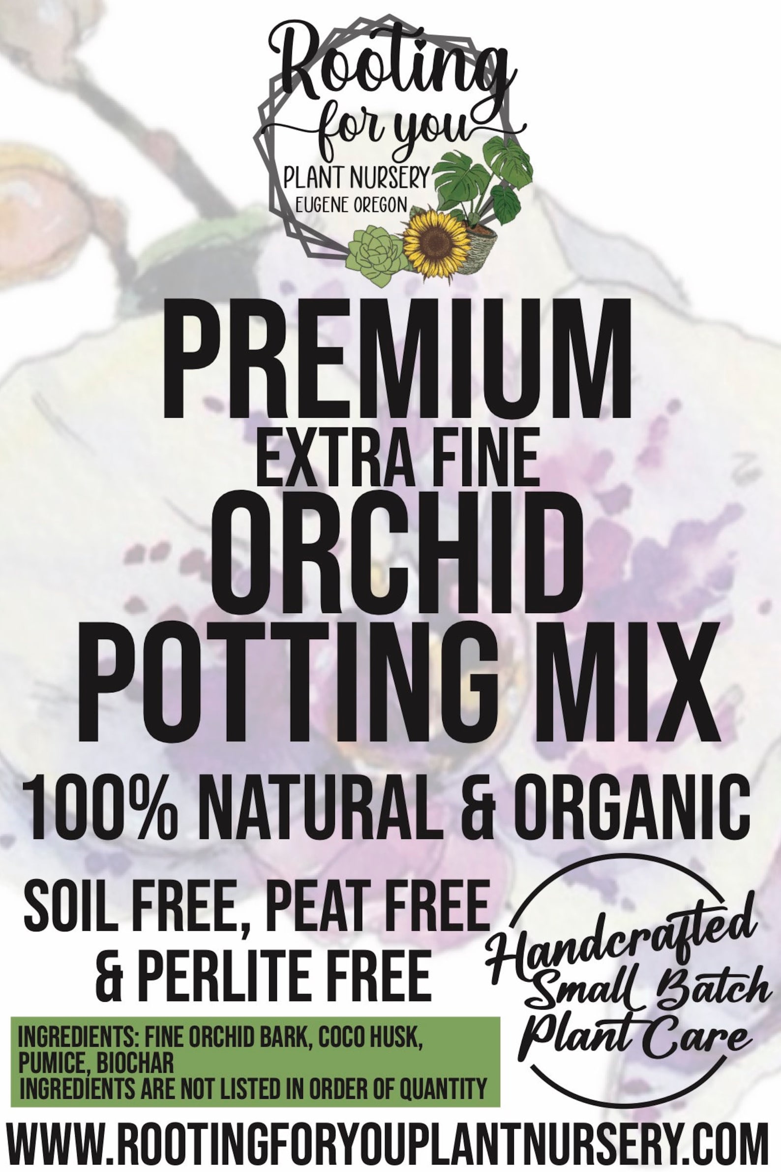 ORCHID EXTRA Fine Premium Soil Less Potting Mix Oregon Licensed Nursery ...