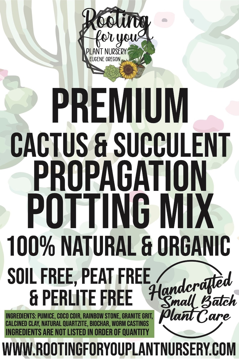 CACTUS & SUCCULENT Propagation Premium Soil Less Potting Mix Oregon ...